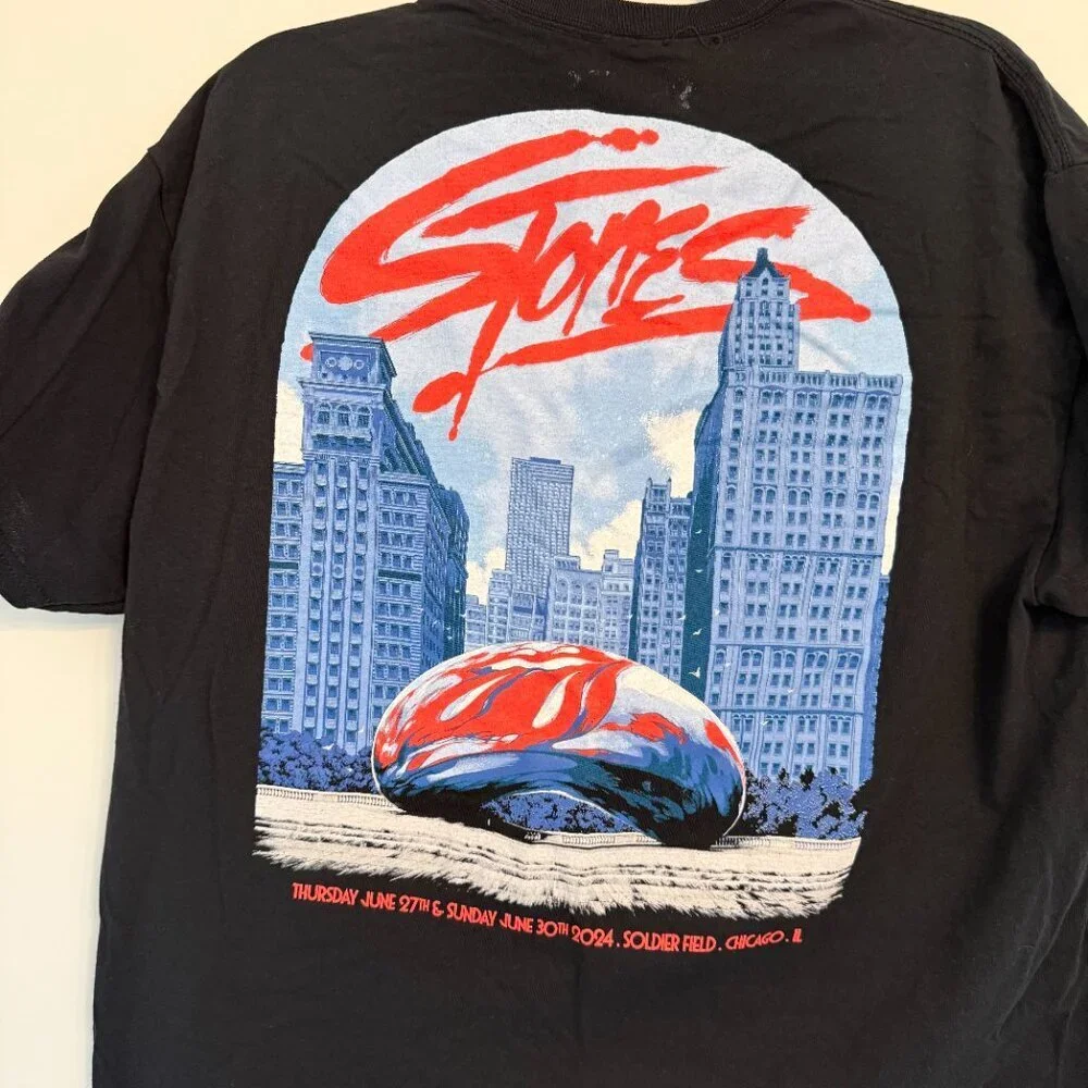 🎸 Rolling Stones Chicago Soldier Field Tour Tee 🏙️